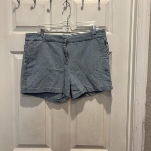 J.Crew Women's Size‎ 12 Light Blue 100% Cotton Chambray Shorts 5 In Inseam